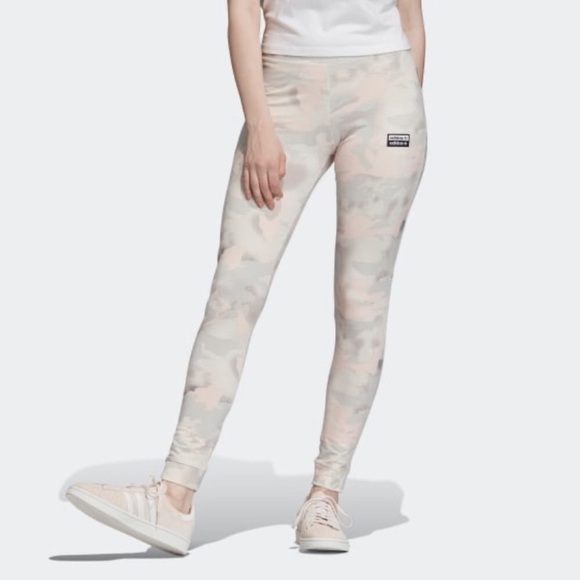 New adidas originals white spring camo leggings L - Picture 2 of 7